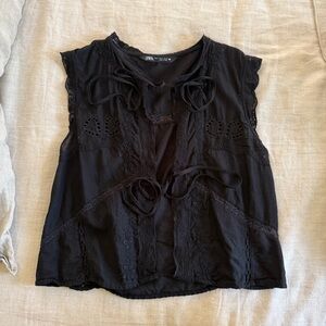 Zara Sleeveless Tie Top